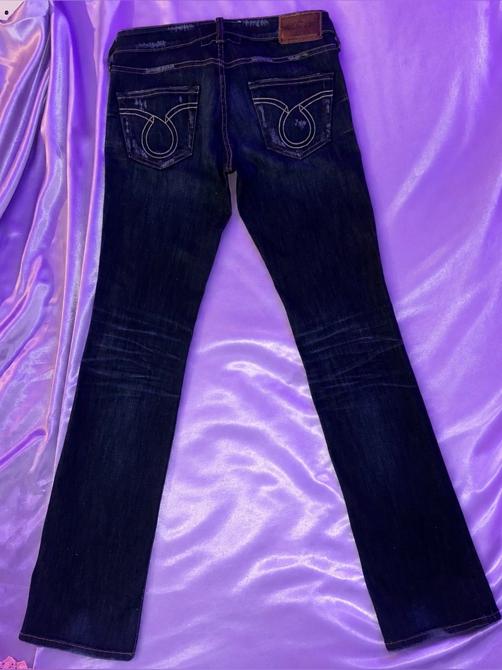 Y2K Big Star Bootcut Dark wash Low Rise Long Tall vintage jeans 26/35”